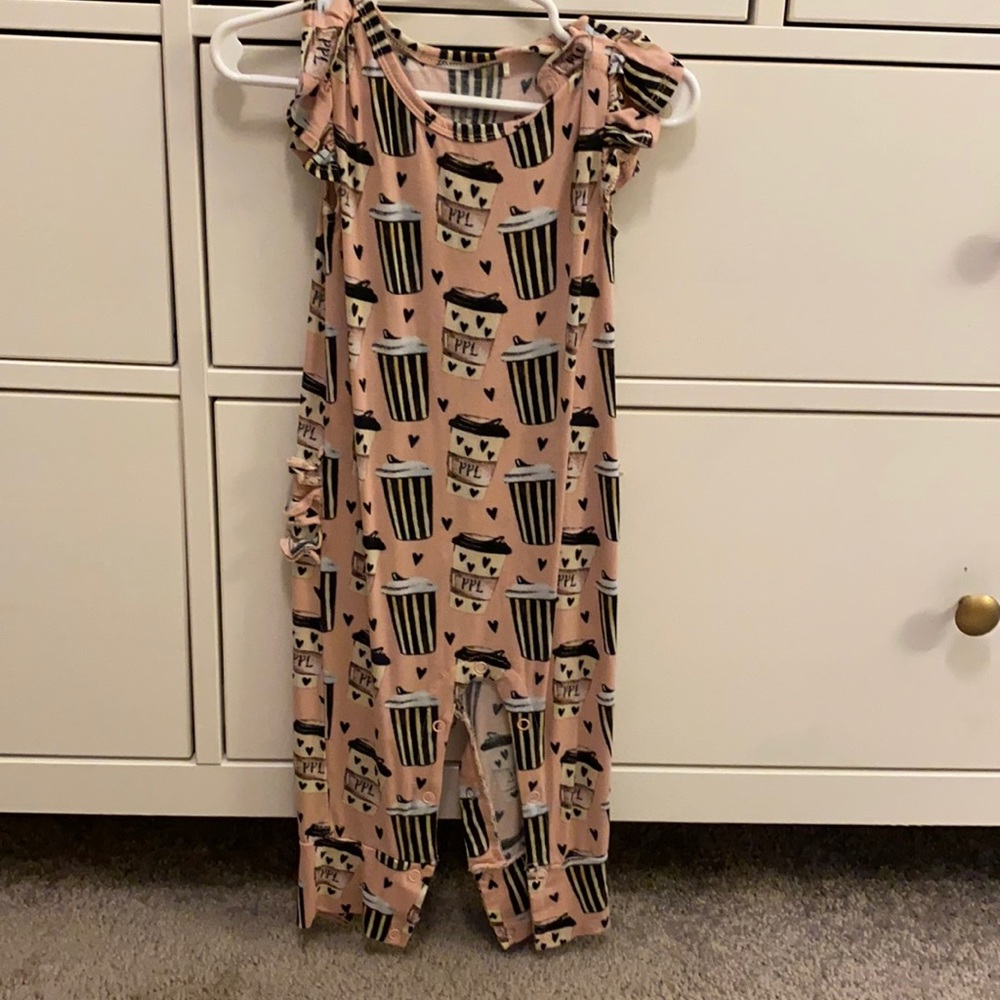 COPY - Posh Peanut latte romper size 18-24